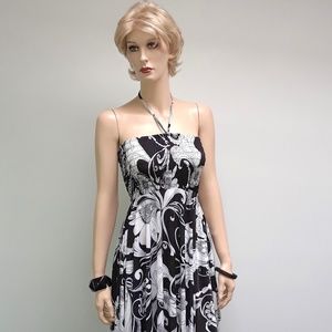 FC, dress, black white flowers, size M-L.